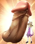  chirigami-san gigantic_penis moriya_suwako penis penis_awe solo touhou uncensored veins veiny_penis 