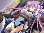  breasts censored closed_eyes cum cum_in_pussy game_cg gun long_hair madou_souhei_kleinhasa mecha_musume medium_breasts mosaic_censoring purple_hair rose_lilienthal saitou_natsuki scope solo tears tentacles thighhighs torn_clothes twintails weapon 