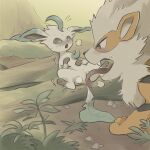  2022 ambiguous_gender arcanine blush bodily_fluids breath brown_eyes cunnilingus drooling duo eeveelution female female/ambiguous feral feral_on_feral fur generation_1_pokemon generation_4_pokemon genital_fluids hi_res kinnni-chan leafeon nintendo open_mouth oral plant pok&eacute;mon pok&eacute;mon_(species) saliva saliva_on_tongue sex shaking size_difference spread_legs spreading teeth tongue tongue_out trembling vaginal video_games 