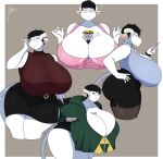  absurd_res anthro big_breasts big_butt black_hair bovid bovine breasts butt cattle eyewear female glasses hair hi_res horn huge_breasts huge_butt jwinkz mammal shaze size_difference solo wide_hips 