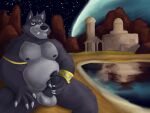  adastra adastra_(series) amicus_(adastra) balls canid canine canis echo_project genitals hi_res male mammal masturbation penis rudykobooty slightly_chubby solo space video_games visual_novel wolf 