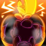  anus balls big_balls big_butt bursting_butt butt butt_crush butt_smother clothing cosplay_pikachu_(costume) electric electricity generation_1_pokemon genitals jigglypuff nintendo pikachu_libre pok&eacute;mon pok&eacute;mon_(species) puffylover69 pussy smothering video_games waddling_head 