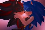  2022 5_fingers anthro black_body blue_body blush duo embrace eulipotyphlan eye_contact fingers green_eyes hedgehog hi_res krazyelf looking_at_another male male/male mammal multicolored_body red_body red_eyes romantic sega shadow_the_hedgehog smile sonic_the_hedgehog sonic_the_hedgehog_(series) two_tone_body 