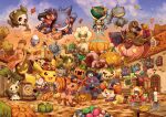 absurdres applin banette barrel building calyrex candle clothed_pokemon cloud commentary_request day door drifloon duskull falling_leaves fennekin gengar gourgeist greedent halloween hat hatted_pokemon highres leaf litwick mimikyu morpeko morpeko_(hangry) munchlax official_art open_mouth outdoors phantump pikachu pokemon pumpkaboo scarf shuppet sky smile standing standing_on_one_leg table trevenant vulpix whimsicott window witch_hat zorua 