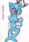  absurd_res anthro arms_tied bound breasts cartoon_network eldelascosquillas eyes_closed felid feline female hi_res laugh mammal nicole_watterson nude raised_arms solo the_amazing_world_of_gumball tickle_fetish tickling tickling_armpits tickling_sides tickling_thighs 