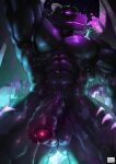  abs anthro balls big_muscles big_penis black_body black_scales black_wings bodily_fluids colored_fire crossgender dendryte_axxon diamond_sword dragon ender_dragon fire foreskin genital_fluids genitals glans hi_res huge_muscles humanoid_genitalia humanoid_penis jean_(minecraft) leaking_precum looking_at_viewer looming male microsoft minecraft mojang muscular muscular_male partially_retracted_foreskin pecs penis precum purple_eyes purple_fire scales scar solo video_games wings wounded xbox_game_studios 