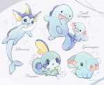  :o black_eyes blue_eyes bright_pupils character_name commentary flower highres holding holding_flower mofucoffee no_humans phantump pokemon pokemon_(creature) quagsire sobble symbol-only_commentary vaporeon white_flower white_pupils wooper 