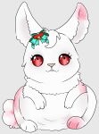  absurd_res accessory female feral hair_accessory hi_res lagomorph leporid mammal rabbit red_eyes sketchy_brush solo vtuber 