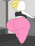  animated anthro avian big_breasts big_butt bird bottomwear bra breasts butt chip_(chipchell) chipchell clothing female huge_butt loop non-mammal_breasts pants short_playtime solo sports_bra thick_thighs treadmill underwear walking white_body wide_hips yoga_pants 