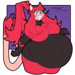  abdominal_bulge absurd_res anthro belly big_belly blue_eyes domestic_cat felid feline felis female hair hi_res hypnofood mammal red_hair sharp_teeth smile solo teeth vore 