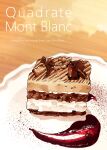  absurdres blurry blurry_background cake english_text food food_focus highres jam mont_blanc_(food) original plate still_life table tomma_mayuka wooden_table 