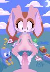  anthro big_penis breasts chao_(sonic) chaos_emerald cheese_the_chao clothing coffeetoffee cream_the_rabbit female flat_chested foot_fetish foot_play footjob genitals hi_res human human_on_anthro interspecies lagomorph leporid mammal moon night panties penis pussy rabbit sega sex sonic_the_hedgehog_(series) underwear undressed young 
