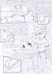  anthro belt black_and_white blush canid canine chair clothing comic dasyuromorph different_sound_effects duo english_text eyes_closed female fist furniture internal_monologue jacket kitfox-crimson linked_thought_bubble macropod male mammal marsupial monochrome novus_(kitfox-crimson) omg onomatopeia open_mouth remembering sketch sleeping sofa sound_effects text thinking thought_bubble thylacine topwear vowelless vowelless_sound_effect zzz 