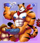  absurd_res balls big_balls big_muscles big_penis duo felid frosted_flakes generation_7_pokemon genitals hi_res huge_muscles huge_penis incineroar kellogg&#039;s lion_bear male male/male mammal mascot muscular nintendo oral pantherine penis pokemon pokemon_(species) tiger tony_the_tiger vein veiny_muscles veiny_penis video_games yasser 