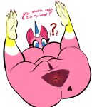  absurd_res anthro anus big_breasts breasts butt felid feline female genitals hi_res isolatedartest mammal pink_body pussy simple_background solo the_lego_movie unikitty white_background 