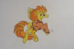  clothing equid equine female feral friendship_is_magic fur hasbro hi_res horse mammal my_little_pony orange_body orange_eyes pegasus pony smile solo spitfire_(mlp) wings wonderbolts_(mlp) yellow_body 