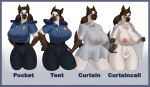  abs absurd_res anthro areola big_breasts bottomless breasts canid canine canis clothed clothing curtain_call_challenge domestic_dog female hi_res looking_at_viewer mammal maria_(pancarta) mexican_flag mole_on_breast pancarta police_uniform shirt shirt_only solo standing topwear topwear_only translucent uniform veiny_breasts wide_hips 