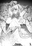  bestiality blango blush breasts censored cum cum_in_pussy doujinshi erect_sawaru greyscale highres horn huge_breasts kirin_(armor) monochrome monster_hunter nipples non-web_source open_mouth pubic_hair pussy sweat 