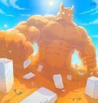  abs biceps city city_destruction darkai destroyed_building destruction flooding goo_creature goo_dripping goo_humanoid hi_res humanoid macro male muscular muscular_humanoid muscular_male pecs solo tongue tongue_out white_eyes 