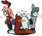  all_fours anal anal_penetration anthro ass_to_ass balls canid canine canis darkburst_(artist) deep_penetration dildo double_dildo double_penetration dust:_an_elysian_tail dust_(elysian_tail) female female_penetrated genitals haley_(elysian_tail) hi_res knot knotted_dildo lagomorph leporid male male_penetrated mammal moan penetration penis rabbit romantic romantic_couple sex_toy tongue tongue_out video_games wolf 
