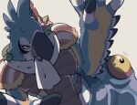  anthro avian bird blush breath_of_the_wild chuchu duo goo_creature kass_(tloz) male minashirazu nintendo rito the_legend_of_zelda video_games 