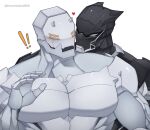  &lt;3 big_pecs blush cybernetics cyborg hi_res howondubu0908 humanoid machine male male/male muscular muscular_male pecs robot 