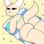  absurd_res aggressive_retsuko beach big_breasts big_butt bikini bikini_top breasts butt canid canine clothing female fennec fenneko fox hi_res humanoid lomil74 mammal sanrio seaside solo swimwear thick_thighs 