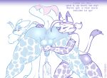  2022 absurd_res accessory aki_(wingedwilly) animal_print anthro armwear balls big_balls big_butt big_penis blush bodily_fluids butt clothing cow_print cum cum_in_bottle cum_in_container dialogue duo elbow_gloves english_text female generation_5_pokemon genital_fluids genitals girly gloves half-closed_eyes handjob handwear headband hi_res humanoid_genitalia humanoid_penis incest_(lore) lana_jamisson legwear looking_pleasured male male/female mienfoo mienshao mostly_nude narrowed_eyes nintendo open_mouth pattern_armwear pattern_clothing pattern_elbow_gloves pattern_gloves pattern_handwear pattern_legwear pattern_stockings penile penis penis_milking pokemon pokemon_(species) sex simple_background smile stockings text thick_thighs video_games wingedwilly 