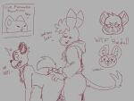  aggressive_retsuko anal asinus barrypark11 black_and_white caught clothing collar donkey duo english_text equid equine fenneko haida hi_res hoodie hyaenid male male/male mammal monochrome retsuko sanrio tadano_(aggretsuko) tail_grab text topwear tsunoda voyeur 