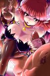  :p bad_id bad_pixiv_id breasts cleavage cum double_handjob femdom handjob horns huge_breasts jewelry la_pucelle maou_prier mole multiple_penises naughty_face necklace pantyhose parumezan penis pink_hair pointy_ears precum prier red_eyes red_hair ring solo_focus sweat testicle_grab testicles tongue tongue_out 