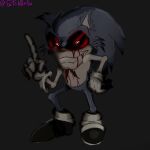  1:1 blood blue_body bodily_fluids creepypasta eulipotyphlan hedgehog hi_res lord_x male mammal nightzombie red_eyes scar sega solo sonic.exe sonic_the_hedgehog_(series) 