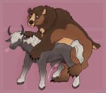  anal anal_penetration animal_genitalia animal_penis balls bodily_fluids brown_bear cum doggystyle duo ejaculating_cum ejaculating_while_penetrated ejaculation ejaculation_while_penetrated elden_ring equid equine equine_penis feral feral_on_feral fettrmyx from_behind_position fromsoftware genital_fluids genitals grizzly_bear hair hair_over_eyes hooves horn kuruk_(character) male male/male mammal mane mane_hair orgasm pawpads paws penetration penis sex slightly_chubby torrent_(elden_ring) ursid ursine video_games 