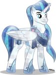  absurd_res alpha_channel alternate_species armor blue_eyes blue_hair crystal_pony_(mlp) equid equine friendship_is_magic hair hi_res horn horseshoe male mammal multicolored_hair my_little_pony orin331 shining_armor_(mlp) sparkles vector winged_unicorn wings 