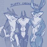  2022 4_fingers agent_classified anthro balls bedroom_eyes belly big_balls big_penis blue_body blue_eyes blue_fur blue_nose breasts bunnymund canid canine canis cheek_tuft dark_nose digital_drawing_(artwork) digital_media_(artwork) digital_painting_(artwork) dreamworks english_text erection eyebrows eyelashes facial_tuft female fingers fluffy fluffy_chest fluffy_ears fluffy_tail fur fur_markings genitals green_eyes grey_background group half-closed_eyes hand_on_hip hands_on_legs hands_on_thighs hi_res humanoid_genitalia humanoid_penis illumination_entertainment inner_ear_fluff lagomorph legs_together leporid long_ears long_tail looking_at_viewer madagascar_(series) male mammal markings multicolored_body multicolored_fur narrowed_eyes neck_tuft nipples penis porsha_crystal presenting prick_ears pubes pussy rabbit rise_of_the_guardians seductive sexy_eyes shaded short_tail signature simple_background simple_coloring simple_eyes simple_shading sing_(movie) sketch sketchy smile snout standing sweet.lemons text the_penguins_of_madagascar thick_eyebrows thick_thighs trio tuft two_tone_body two_tone_fur vein veiny_penis white_body white_fur wide_hips wolf yellow_eyes 