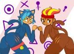  anthro bloons_tower_defense breasts duo ezili female genitals gwendolin haplorhine lewd_artist mammal monkey primate pussy scratches side_boob smudge_catt 