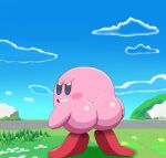  broly_culo butt doberdraw gesugao hi_res kirby kirby_(series) kirby_and_the_forgotten_land male meme nintendo parody pink_body smile solo video_games 