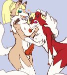  &lt;3 2018 angry anthro balls big_breasts blonde_hair blue_eyes blush breasts brown_fur canid canine dickgirl dickgirl/dickgirl duo edit fangs fur gladion_(pok&eacute;mon) hair intersex intersex/intersex kneeling knot lillie_(pok&eacute;mon) lycanroc mammal nintendo nipples nude open_mouth penis pok&eacute;mon pok&eacute;mon_(species) ponytail post_transformation red_eyes red_fur shio_inu simple_background smile sweat touching_breast uncensored video_games were werecanid werecanine white_fur 