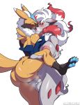  absurd_res anthro anthro_on_anthro anthro_penetrated anthro_penetrating anthro_penetrating_anthro balls bandai_namco butt digimon digimon_(species) female female_penetrated french_kissing genitals gynomorph gynomorph/female gynomorph_penetrating gynomorph_penetrating_female hi_res hisuian_form hisuian_zoroark intersex intersex/female intersex_penetrating intersex_penetrating_female kissing lollipopcon nintendo penetration penis pokemon pokemon_(species) regional_form_(pok&eacute;mon) renamon sex tongue tongue_out video_games 