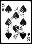  &spades; bovid caprine card eight_of_spades fence mammal playing_card sheep suit_symbol zero_pictured 