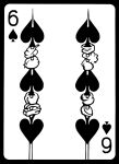  &spades; card food playing_card six_of_spades skewer suit_symbol zero_pictured 