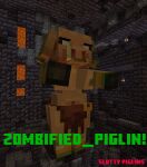  anthro big_breasts bracelet breasts clothed clothing female gold_(metal) jewelry mammal microsoft minecraft mojang nipples piglin ring_piercing solo suina undead video_games xbox_game_studios zombie_piglin 