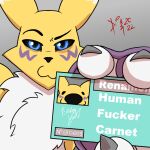  bandai_namco carnet destruteka digimon digimon_(species) female meme nails renamon smug_face 