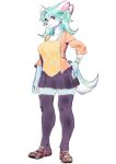  accessory anthro aruurara blush bottomwear camisole canid canine canis clothed clothing colored_sketch female footwear freesia_(aruurara) fur green_hair grey_body grey_fur hair hair_accessory hair_ribbon hand_on_hip hi_res kemono legwear long_hair long_sleeve_shirt looking_at_viewer mammal open_clothing open_shirt open_topwear pleated_skirt red_eyes ribbons shirt shoes simple_background sketch skirt solo stockings topwear white_background white_body white_fur wolf 