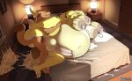  absurd_res anal anal_penetration anthro areola aurenn balls bed bedroom belly big_balls big_belly big_breasts blonde_hair bodily_fluids breasts brown_body brown_fur canid canine claws cum cum_inflation cum_inside cum_on_bed cum_on_ground dragon duo excessive_cum fur furniture genital_fluids genitals ghrom gynomorph hair hand_on_breast hi_res huge_balls huge_breasts humanoid_genitalia humanoid_penis hyper hyper_balls hyper_belly hyper_genitalia inflation intersex intersex/male knot lactating leaking looking_at_another looking_at_partner lying male mammal messy milk milk_leaking multi_breast navel nipple_piercing nipple_ring nipples nude on_side owligatorstudios penetration penis piercing pink_areola pink_nipples raised_leg ring_piercing scalie sex standing tan_body vein veiny_penis yellow_body 