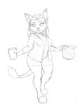  2020 anthro breasts cazar_(ratchet_and_clank) cleavage clothed clothing container cup female glass glass_container glass_cup graphite_(artwork) greyscale hi_res jug mammal monochrome navel omegasunburst open_clothing open_shirt open_topwear panties pencil_(artwork) ratchet_and_clank sasha_phyronix shirt slippers solo sony_corporation sony_interactive_entertainment topwear traditional_media_(artwork) underwear video_games watermark 