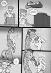  2022 5_fingers anthro areola beastars blush box breasts canid canine canis clothed clothing comic container dialogue digital_media_(artwork) domestic_rabbit dwarf_rabbit english_text eyes_closed female fingers freckles_(artist) giraffe giraffid greyscale haru_(beastars) juno_(beastars) kissing lagomorph larger_anthro legwear leporid long_tongue mammal monochrome nipples onomatopoeia oryctolagus pattern_clothing pattern_legwear pivoted_ears rabbit size_difference smaller_anthro smaller_female sound_effects speech_bubble striped_clothing striped_legwear stripes television text tongue tongue_out underwear url video_cassette wolf 