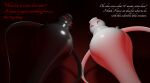  2019 3d_(artwork) animate_inanimate black_body caption dear_sister_(pinkmoth) dialogue digital_media_(artwork) duo english_text female hi_res looking_at_viewer looking_down_at_viewer low-angle_view pinkmoth red_eyes reflective_body sister_dear_(pinkmoth) talking_to_another text vase_(pinkmoth) white_body 