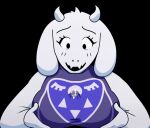  2022 anthro bodily_fluids boss_monster bovid breast_play breasts caprine clothed clothed_sex clothing cum delta_rune_(emblem) female first_person_view genital_fluids goat impstripe male male/female male_pov mammal sex simple_background symbol titfuck titfuck_under_clothes toriel undertale undertale_(series) video_games white_background 