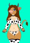  albertosgt65 animal_print cow_print curvy_figure female solo 