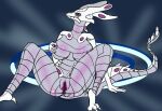  anthro bakugan breastplay breasts dragon female genitals medium_breasts pussy scalie solo solo_focus unknown_artist wavern wavern(bakugan) 